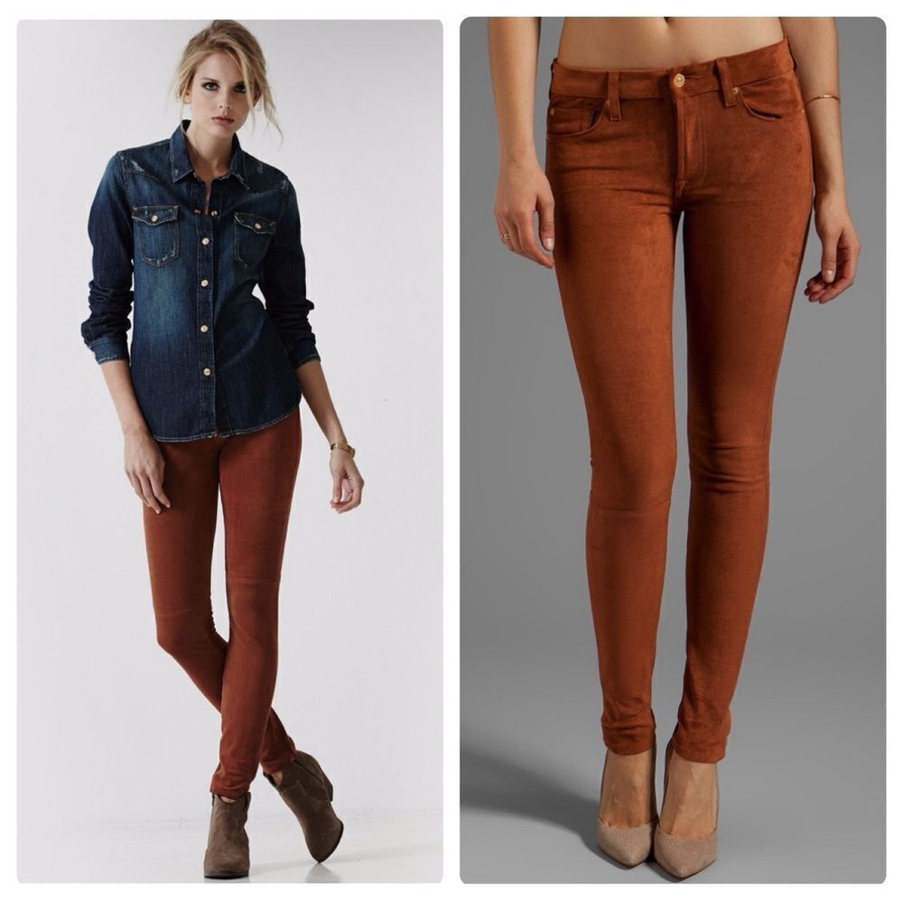 7 For All Mankind The Sueded Skinny Pant - Picture 2 of 13